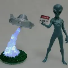 【極レア・発光ギミック】エリア51　 ジオラマセット 　エイリアン＆UFO 極レア・発光ギミック】エリア51 ジオラマセット エイリアン＆UFO