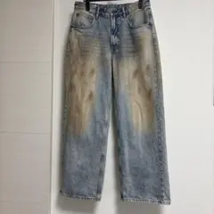 ZARA ACNE風 ヴィンテージ加工バギーフィットジーンズ 31のサムネイル