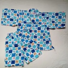 ミキハウス 甚平 サイズ110cm チェック柄 金魚 トンボ