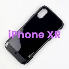 iPhoneXR 耐衝撃 ソリッドブラック 黒 シンプル お洒落 頑丈