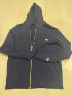 Champion ジップアップパーカー ネイビー