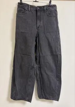GU 배럴 레그 청바지 블랙 M