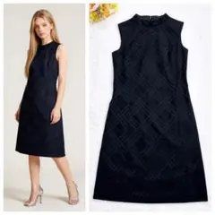 BURBERRY BLUE LABEL シャドーチェック ワンピース 黒 M