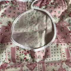 介護用　食事用エプロン　小花柄　撥水　日本製