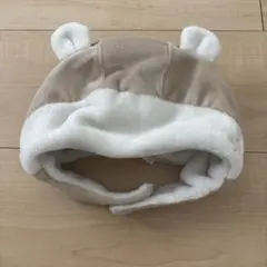 ベビー用耳付きフリース帽子 Mサイズ46-50cm