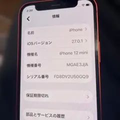 iPhone 12 mini 64GB レッド　赤