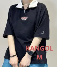 【KANGOL】ハーフジップ半袖Ｔシャツ　Mサイズ