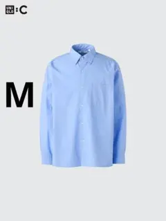 UNIQLO:C　ユニクロC　ブロードオーバーサイズシャツ　M　青　480294