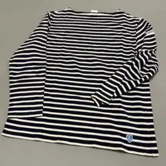 フランス製】 ORCIVAL オーシバル バスクシャツ ネイビー× エクリュ