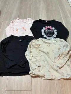 女の子 長袖Tシャツ まとめ売り 4枚セット 90