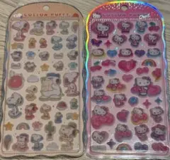 サンリオ　キティ　コットンパフィー　ボンボンドロップシール　スヌーピー　ギャル