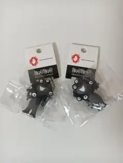 ミャクミャク　PVCマスコット（ブラック） A ボールチェーン　２個