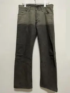 エンポリオアルマーニ ワイド デニム ジーンズ 黒 グレー ツートン 古着