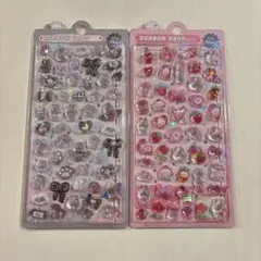 【新品】BONBON DROP シール くろねこ ももいろ2シートセット