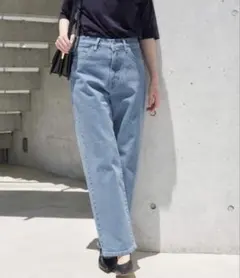 SLOBEIENA スローブイエナ　LE DENIMストレート パンツデニム34のサムネイル