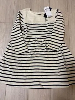 組曲　ワンピース　ボーダー　リボン　110 新品未使用タグ付き