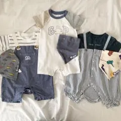 サイズ80★男の子セット　青系　ブルー　夏　GAP ロンパース　バンダナスタイ