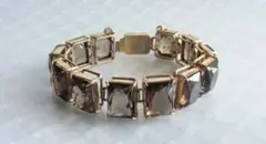 ブレスレット　silver　ビンテージ　アンティーク調　 スモーキークォーツ