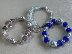 ビーズブレスレット3本セット 14cm〜15cm
