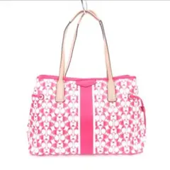 コーチ COACH トートバッグ シグネチャー ストライプドリームピンク★美品