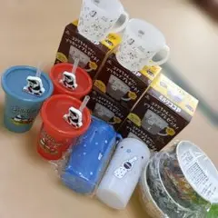 新品チャムス色が変わる蓋付きカップ,ボウル,ココア,カルピスカップ,セット 各種