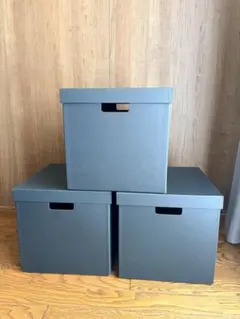 IKEA 収納ボックス ふた付き 3個セットのサムネイル