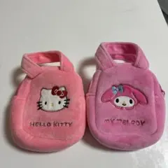 マイメロ、キティぬいぐるみミニコロバッグ フェイス ポーチ