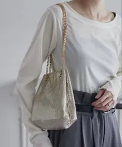 【CIAOPANIC TYPY】 メタルメッシュ チェーンショルダーバッグ