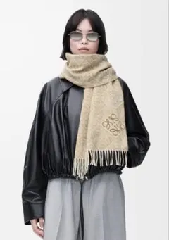 LOEWE アナグラム モヘア ニット グレー XS ロエベ セーター かぎ編み