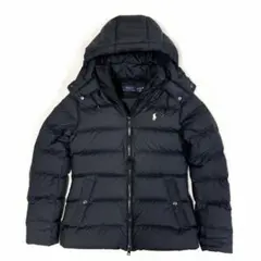 ポロラルフローレン ダウンジャケット ポニー フード 近年モデル ブラック S