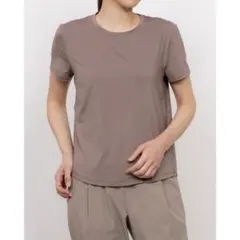 【ナイキ】DRI-FIT半袖Tシャツ カットソー ワンポイント L ブラウン