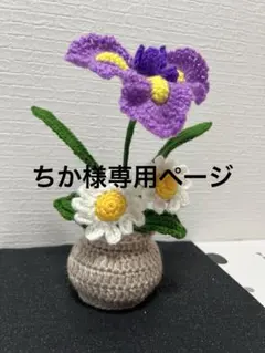 ちか様専用ページ　あみぐるみ　毛糸フラワー