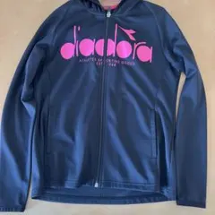 diadora フルジップ パーカー ネイビー S