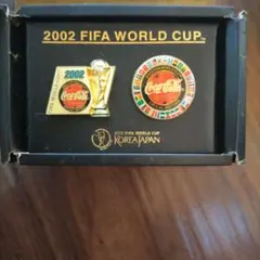 2002 FIFA ワールドカップ 記念ピンバッジ　額入り　コカ・コーラ 2002 FIFAワールドカップ コカ・コーラ 記念ピンバッジセット