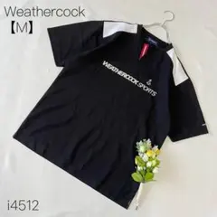 ウェザーコック　半袖カットソー　Tシャツ　スポーツ バイカラー　ロゴT 黒【M】のサムネイル