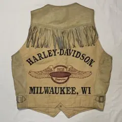 vintage Harley Davidson fringe vestのサムネイル