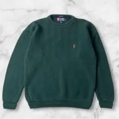 90s POLO Ralph Lauren CHAPS 緑 ニット セーター M