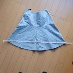 ROPE フレアスカート 青色 膝丈