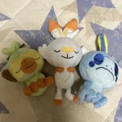一番くじ ポケモン ソード&シールド　 メッソン　ヒバニー　サルノリぬいぐるみ