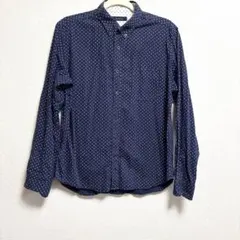 RAGEBLUE ネイビー ドット柄 長袖シャツ