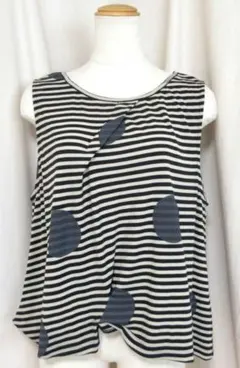 センソユニコ 慈雨 JIU ドット カットソー ドッキングTシャツ L相当 綿