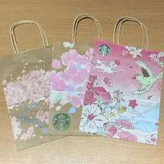 スタバ★2022年 2024年 2025年 さくら★ショップ袋★紙袋★3枚セット