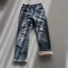 130 裏起毛　もこもこ　暖かい　キッズ　長ズボン　ロングパンツ