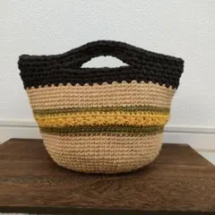 麻ひも×ズパゲッティトートバッグ