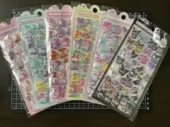 数量限定　BONBONドロップシール　6枚セット　キティマイメロシナモクロミ