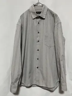 nano・universe ナノユニバース ストライプシャツ 長袖 Sサイズ