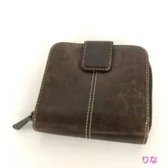 TOD'S トッズ レザー 二つ折り財布 ブラウン レディース ブランドのサムネイル