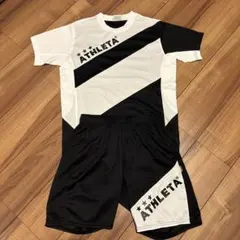 【美品】ATHLETA サッカー上下セット ホワイト/ブラック