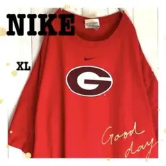 90s古着NIKE ナイキ ビッグプリントGTシャツレッド赤XL ゆるダボ古着