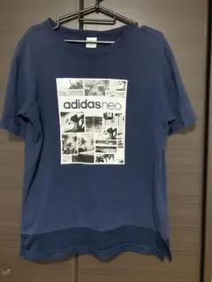adidas neo ネイビー 半袖TシャツM